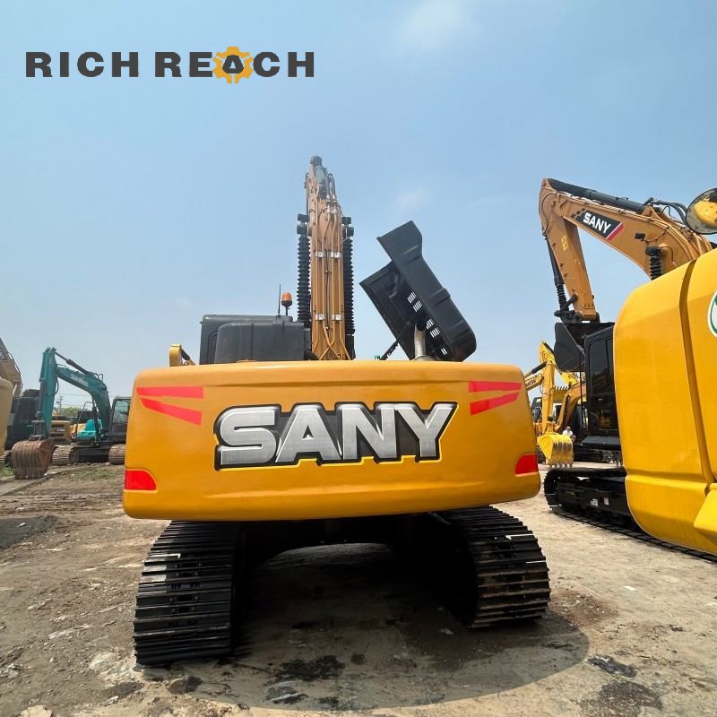 Cab interior and multifunctional display of a 2020 SANY 215H excavator priced at $31,944